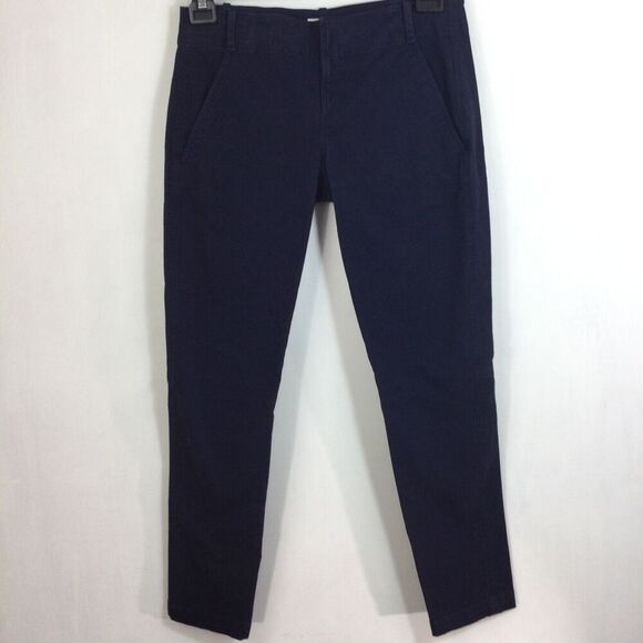 A.L.C. Womens Cotton Mid Rise Skinny Blue Chino Pant Size 8 - Picture 12 of 12